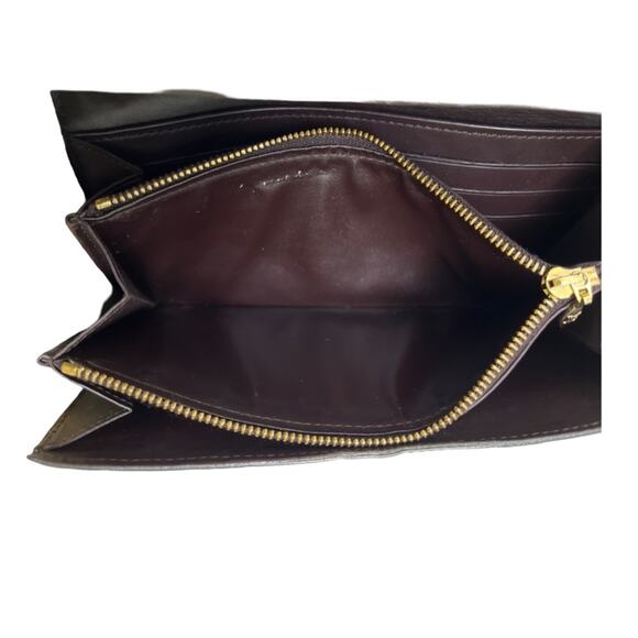 Louis Vuitton Amarante Vernis Monogram Sarah Long Wallet Burgundy Patent - Picture 11 of 16